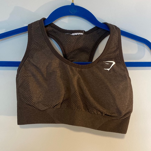 Gymshark Vital Seamless 2.0 Sports Bra - Brown - Picture 1 of 2